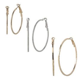 Jessica Simpson Jessica Simpson Mixed Metal Hoop Earring Set