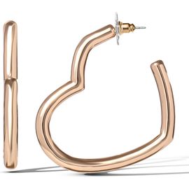 Jessica Simpson Jessica Simpson Open Heart Thin Wire Hoop Earrings