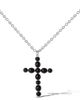 Jessica Simpson Jessica Simpson Ox Silver Black Cross Necklace - 1
