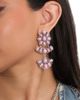 Jessica Simpson Jessica Simpson Pink Stone Statement Drop Earrings - 2