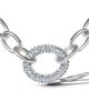 Jessica Simpson Jessica Simpson Silver-Tone Oval Pavé Link Statement Necklace  - 1