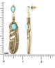 Jessica Simpson Jessica Simpson Stone Feather Drop Earrings - 4