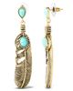 Jessica Simpson Jessica Simpson Stone Feather Drop Earrings - 5