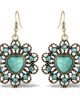 Jessica Simpson Jessica Simpson Stone Ornate Heart Earrings - 1