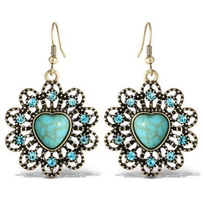 Jessica Simpson Jessica Simpson Stone Ornate Heart Earrings