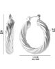 Jessica Simpson Jessica Simpson Thick Twisted Hoop Earrings - 5