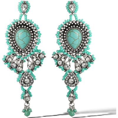 Jessica Simpson Jessica Simpson Turquiose Bead Statement Earrings