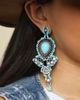 Jessica Simpson Jessica Simpson Turquiose Bead Statement Earrings - 2