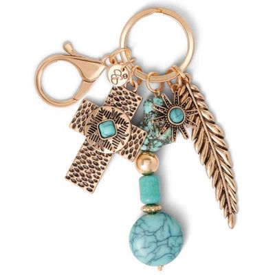 Jessica Simpson Jessica Simpson Turquoise Bead Keychain with Charms
