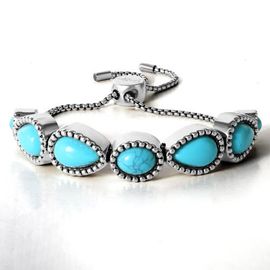 Jessica Simpson Jessica Simpson Turquoise Stone Slider Bracelet