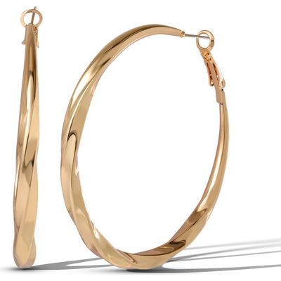 Jessica Simpson Jessica Simpson Twisted Gold Hoop Earrings 