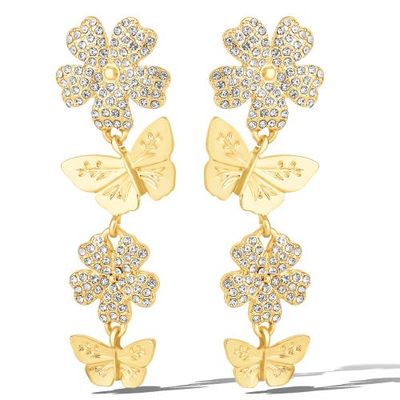 Jessica Simpson Jessica Simpson Vertical Butterfly Drop Earrings