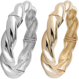 Jessica Simpson Jessica Simpson Women's 2-Piece Bracelet Set, Two-Tone Gold and Silver Plated Fashion Jewelry