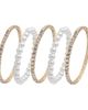 Jessica Simpson Jessica Simpson Women's 5-Piece Stretch Bracelet Set, Crystal and Pearl Accents, Gold-Tone Plated Fashion Jewelry  - 1