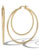 Jessica Simpson Jessica Simpson Womens Double Hoop Earrings - Gold-Tone Hoop Earrings  - 1