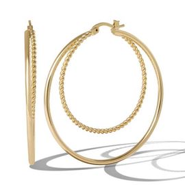 Jessica Simpson Jessica Simpson Womens Double Hoop Earrings - Gold-Tone Hoop Earrings 