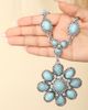 Jessica Simpson Jessica Simpson Women's Large Turquoise Stone Flower Necklace - 3