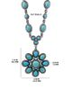 Jessica Simpson Jessica Simpson Women's Large Turquoise Stone Flower Necklace - 4
