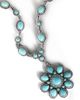 Jessica Simpson Jessica Simpson Women's Large Turquoise Stone Flower Necklace - 5