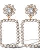 Jessica Simpson JS Jessica Simpson Gold-Tone Pave Rectangle Drop Earrings  - 1