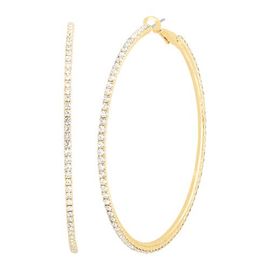 Jessica Simpson JS Jessica Simpson Large Crystal Hoop Earrings
