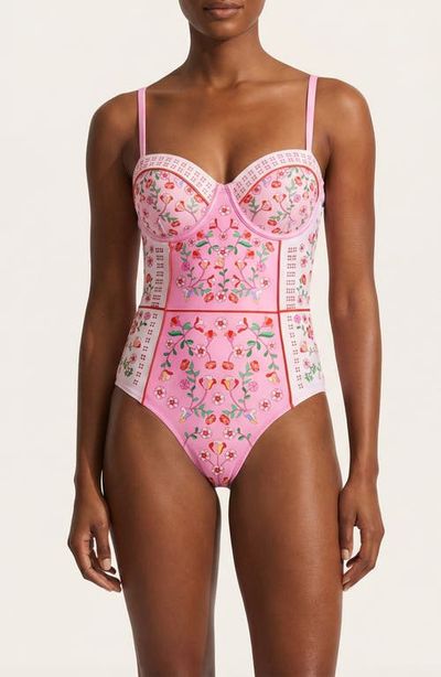 Jessie Zhao New York Jessie Zhao New York Blush Botanica One Piece Swimsuit