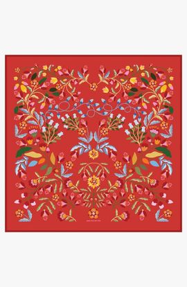 Jessie Zhao New York Jessie Zhao New York Festival Flora Double Sided Silk Scarf
