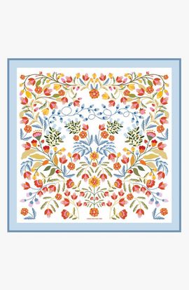 Jessie Zhao New York Jessie Zhao New York Porcelain Jardin Double Sided Silk Scarf
