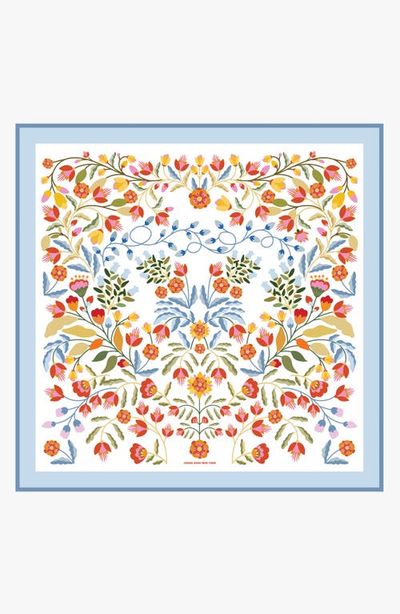 Jessie Zhao New York Jessie Zhao New York Porcelain Jardin Double Sided Silk Scarf