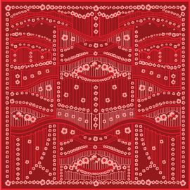 Jessie Zhao New York Jessie Zhao New York Scarlet Rhythm Double Sided Silk Scarf