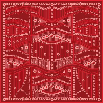 Jessie Zhao New York Jessie Zhao New York Scarlet Rhythm Double Sided Silk Scarf