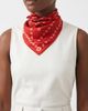 Jessie Zhao New York Jessie Zhao New York Scarlet Rhythm Double Sided Silk Scarf - 3