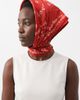 Jessie Zhao New York Jessie Zhao New York Scarlet Rhythm Double Sided Silk Scarf - 5