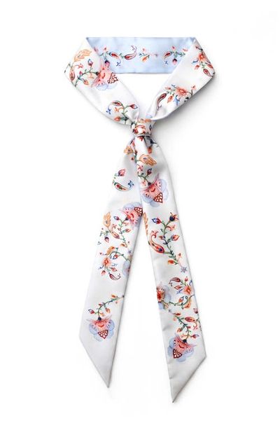 Jessie Zhao New York Jessie Zhao New York Silk Skinny Scarf Dawn Garden