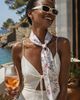 Jessie Zhao New York Jessie Zhao New York Silk Skinny Scarf Dawn Garden - 4