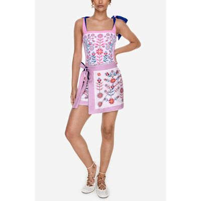 Jessie Zhao New York Jessie Zhao New York Swim Cover Up Skirt-Pink Garden 