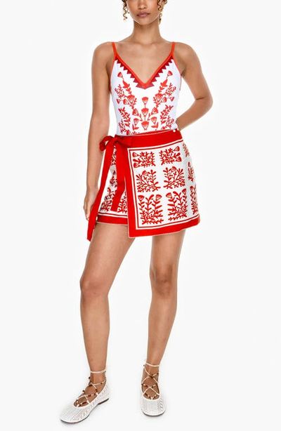 Jessie Zhao New York Jessie Zhao New York Swim Cover Up Skirt-Red Coral 