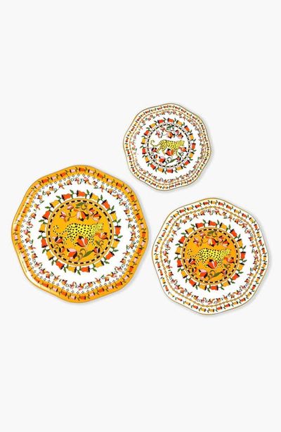 Jessie Zhao New York Jessie Zhao New York Tropical Love Bone China Plates, Set Of Three