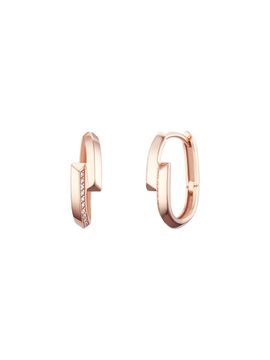J.ESTINA 14K Rose Gold Arch-Curved Signature Earrings (JJSJEQ5B1600R4000)