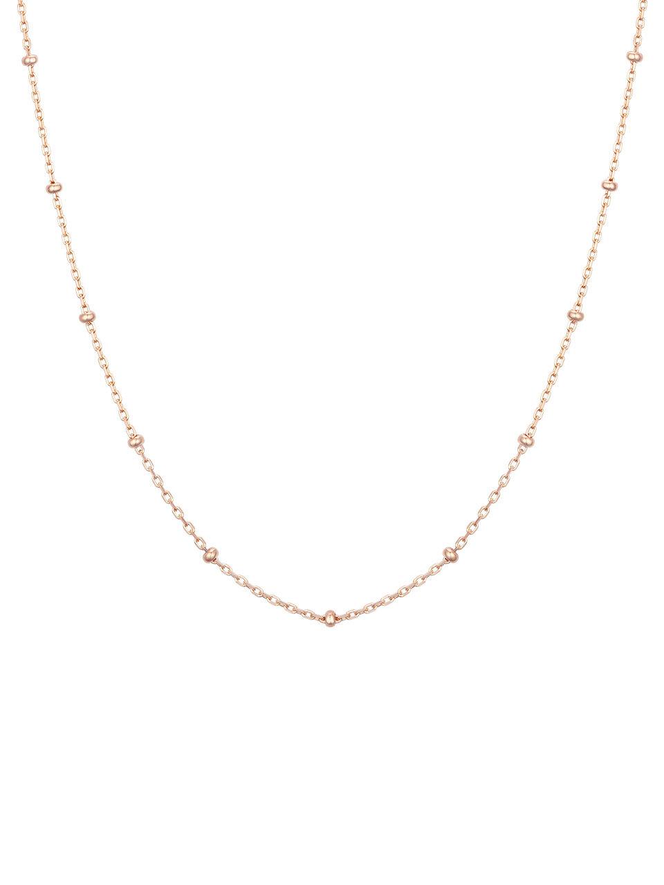 J.ESTINA 14K Rose Gold Ball Chain Necklace (JJJTN05B2003R4420)