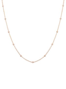 J.ESTINA 14K Rose Gold Ball Chain Necklace (JJJTN05B2003R4420)