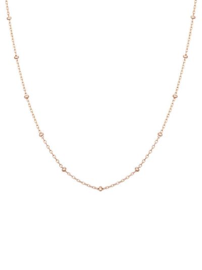 J.ESTINA 14K Rose Gold Ball Chain Necklace (JJJTN05B2003R4420)
