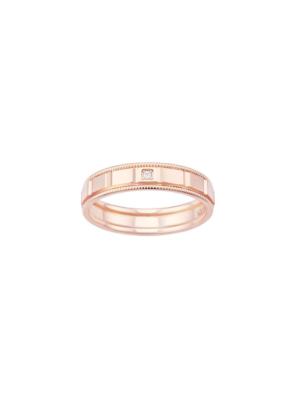 J.ESTINA 14K Rose Gold Cubic Zirconia Couple Ring (JJMBCQ5B2456R4110)