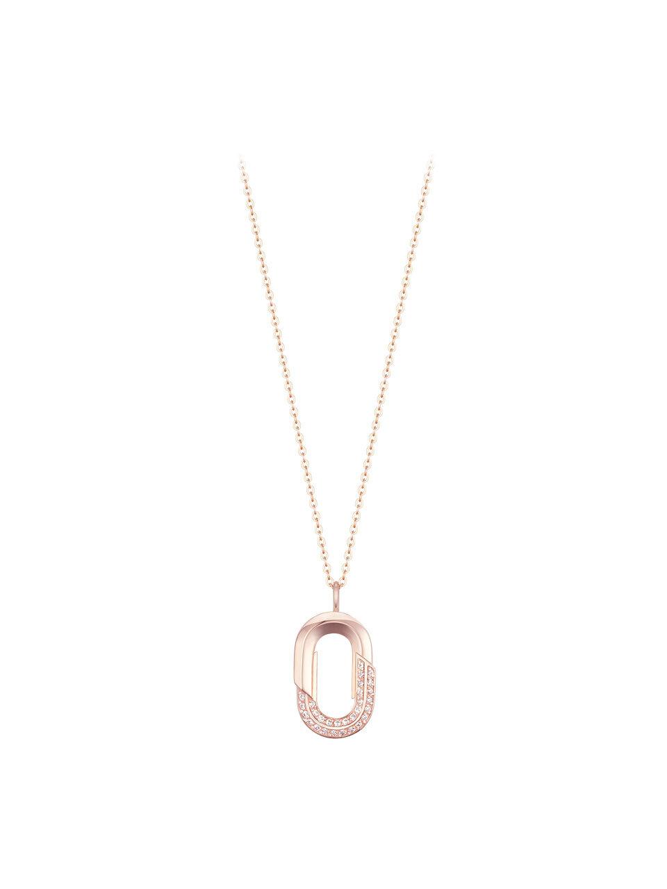 J.ESTINA 14K Rose Gold Cubic Zirconia Necklace (JJSJNQ5B1600R4420)