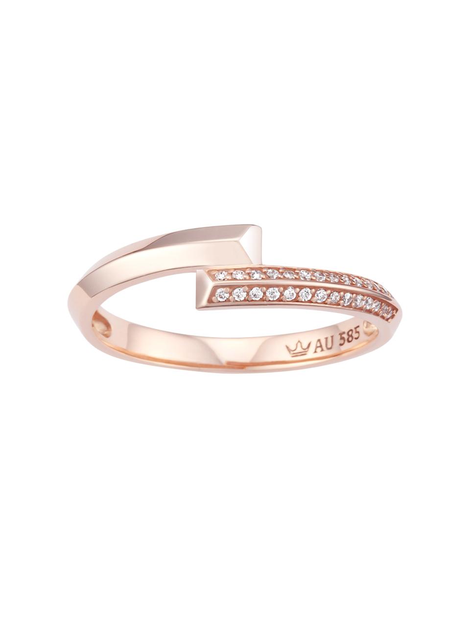 J.ESTINA 14K Rose Gold Cubic Zirconia Ring (JJSJRQ5B1601R4110)
