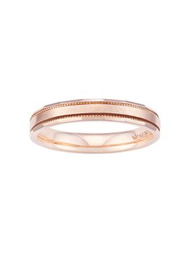 J.ESTINA 14K Rose Gold Milgrain Detail Couple Ring (JJMBC05B1454R4110)