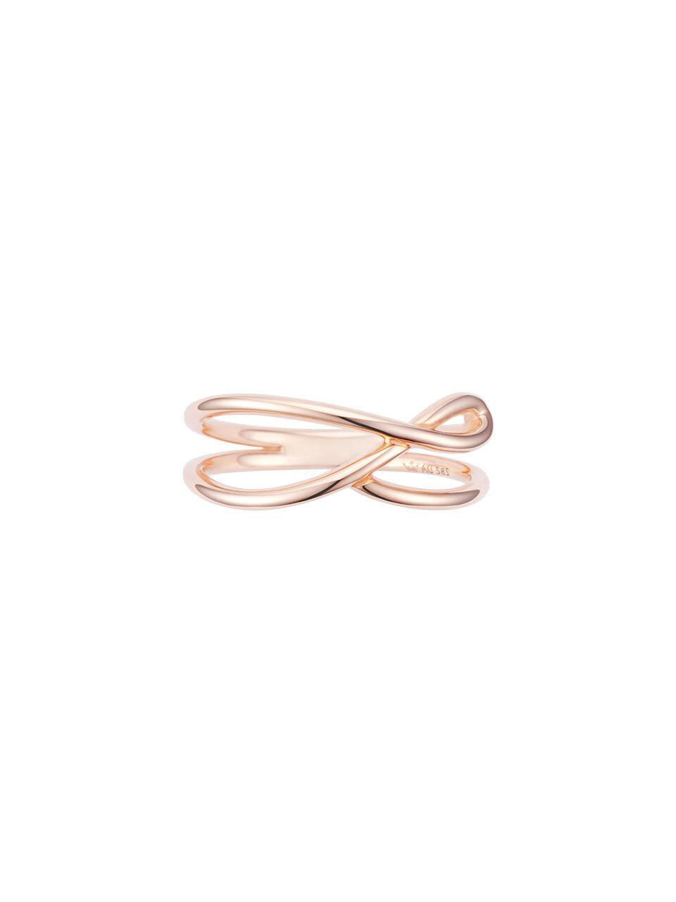 J.ESTINA 14K Rose Gold Wishbone Ring (JJWJR05B2103R4110)