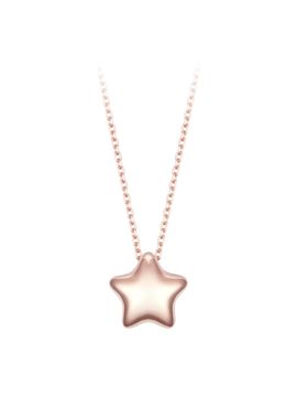 J.ESTINA 925 Silver Rose Gold Plated Star Necklace (JJLJN05B1301SR420)