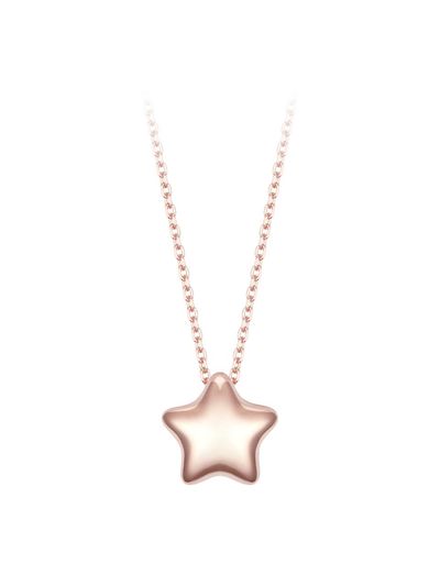 J.ESTINA 925 Silver Rose Gold Plated Star Necklace (JJLJN05B1301SR420)