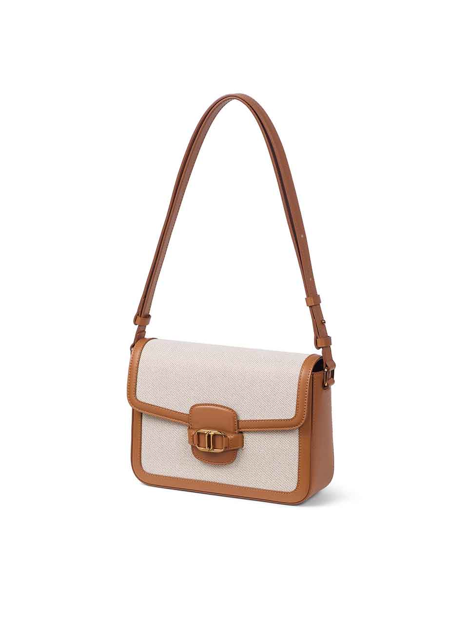 J.ESTINA Alto Canvas Medium Shoulder Bag _ Taupe